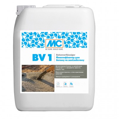 Пластифікатор для бетону та залізобетону MC-Bauchemie BV1, каністра 10 л (MC-PLBV1-10)